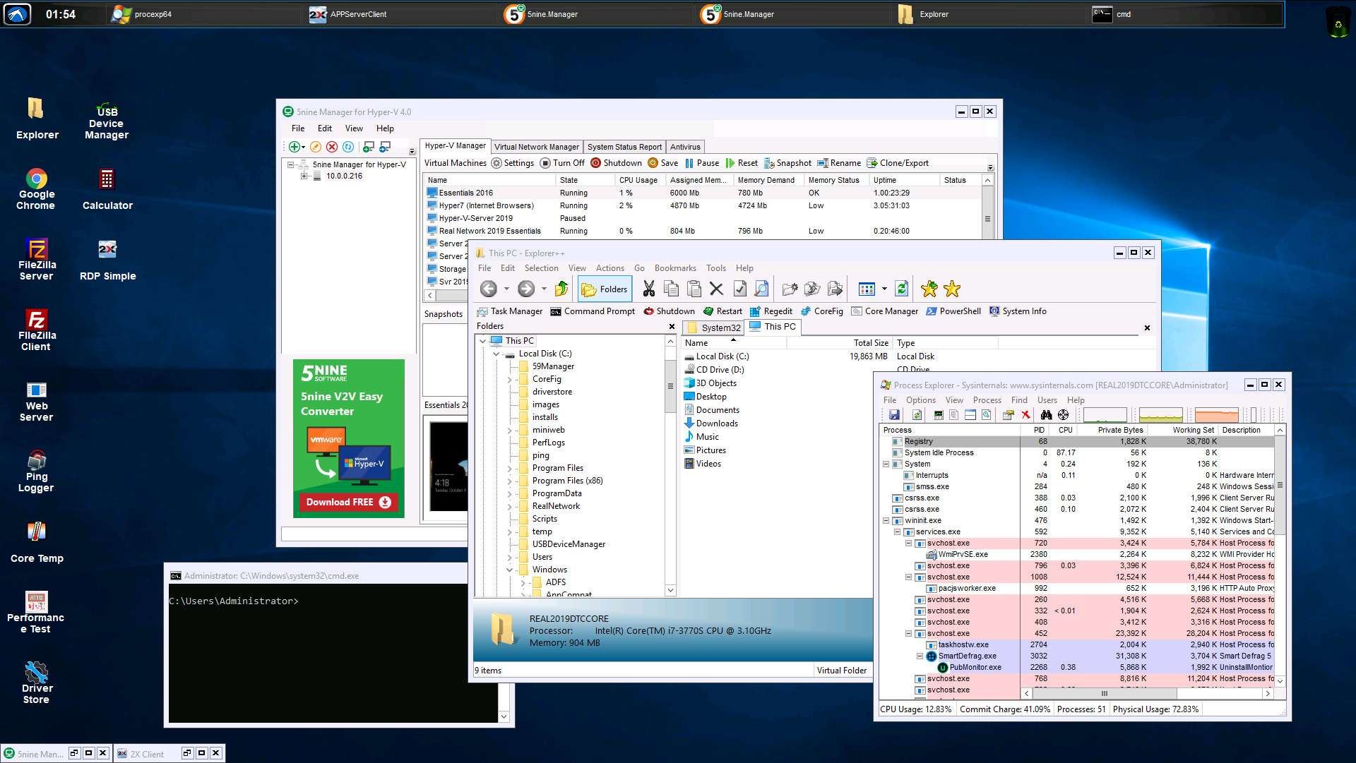 Remote access to hyper-v manager windows 10